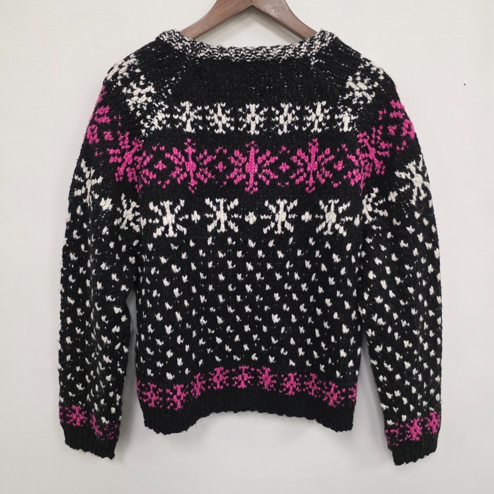 J Crew Womens Thick Nordic Sweater Size M Wool‎ Alpaca Birdseye Ski Heritage - Picture 6 of 10